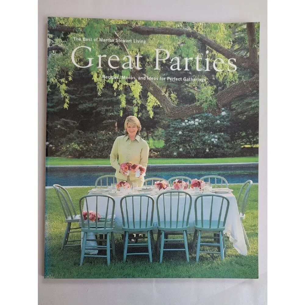 Martha Stewart Great Parties Soft Cover 1st Edition Book Recipes Menus Ideas